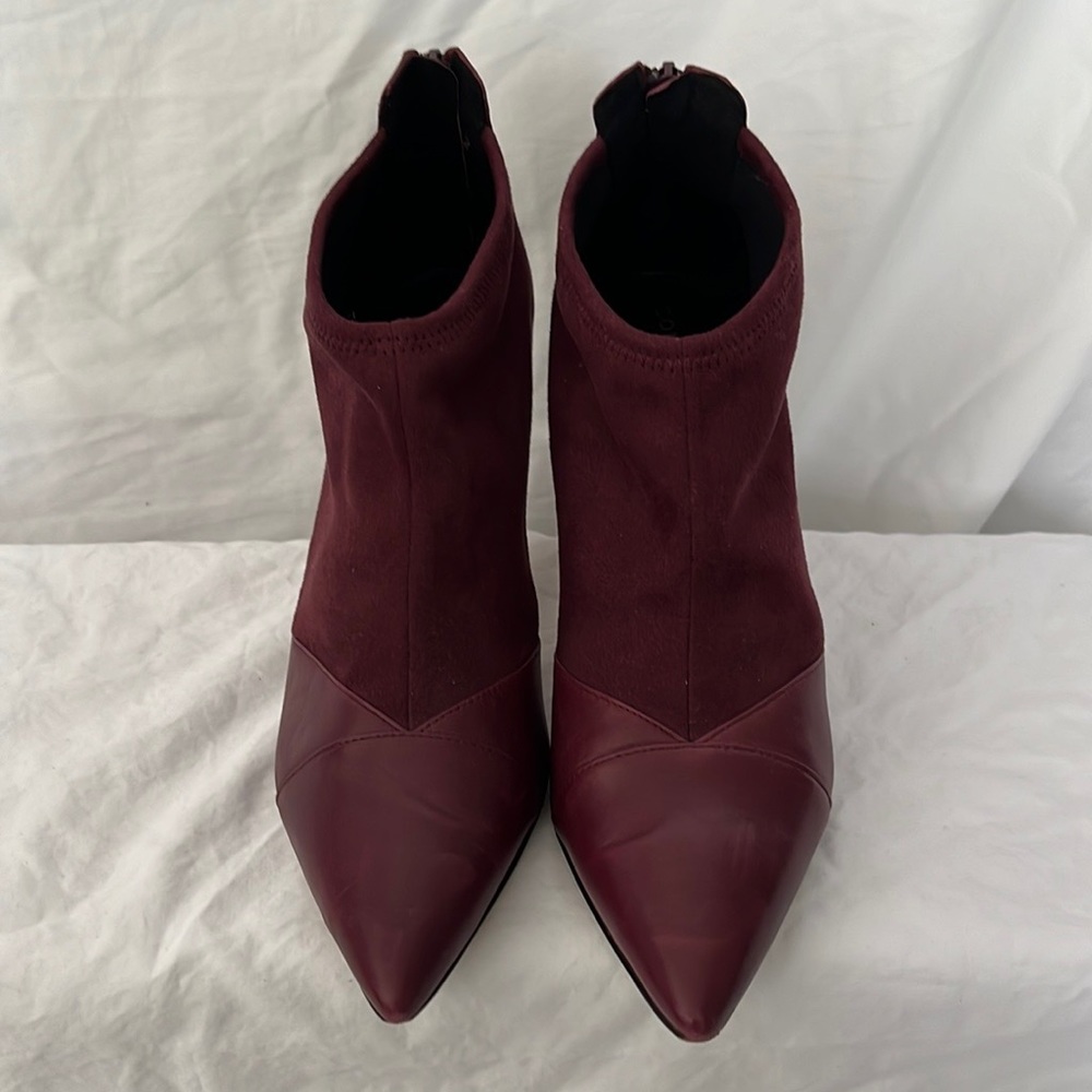 Cole Haan - Leather and Microfiber Heeled Bootie - Size 8.5